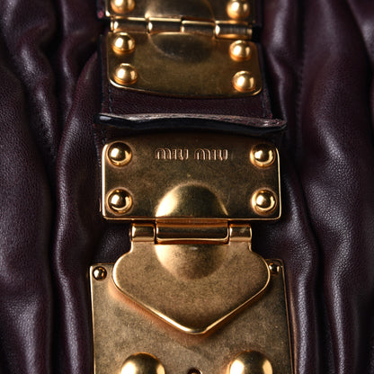 Miu Miu Nappa Matelasse Shopping Tote Prugna 6 of 7