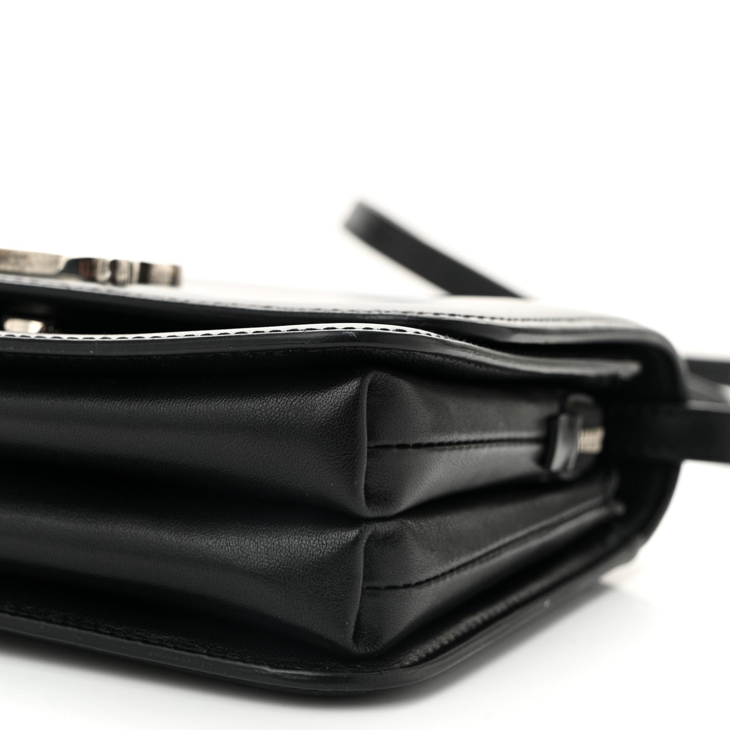 Shiny Box Calfskin Small B Bag Balenciaga Black