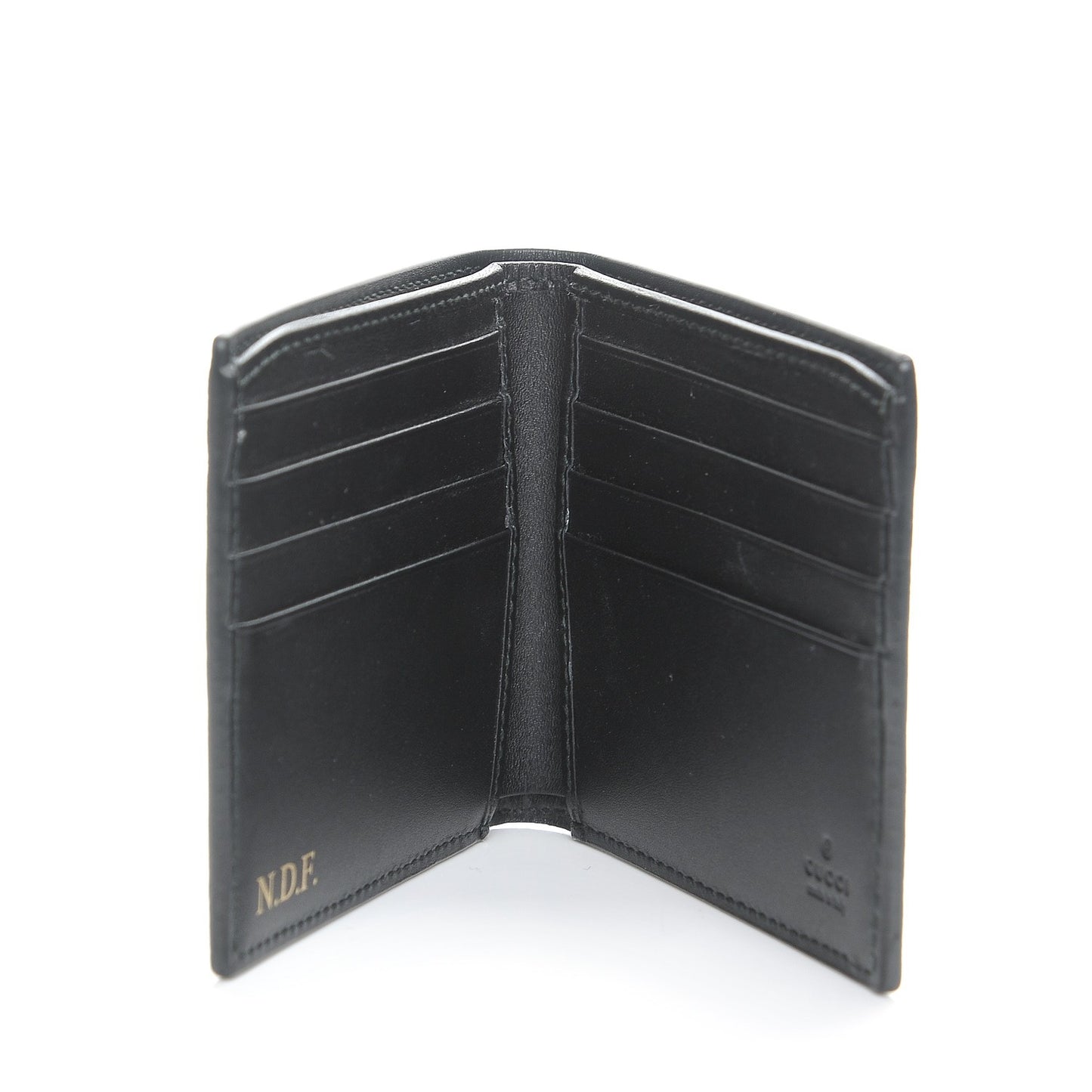 GG Supreme Monogram Blooms Bi-Fold Wallet Beige New Military Black