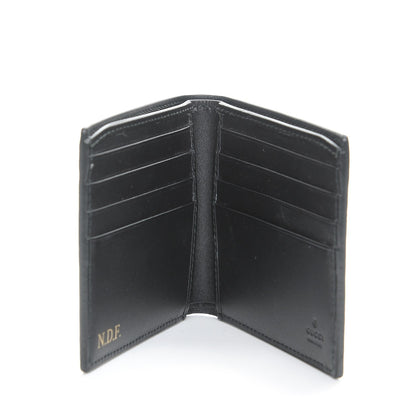Gucci GG Supreme Monogram Blooms Bi-Fold Wallet Beige New Military Black 5 of 9