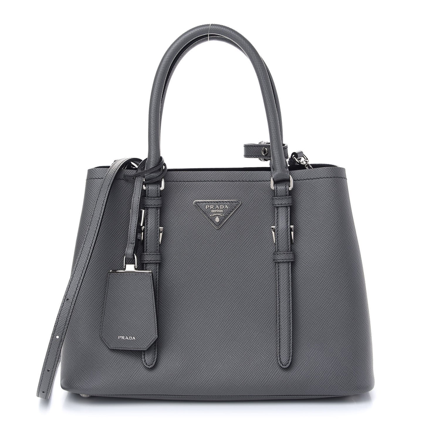 Saffiano Cuir Small Double Handle Tote Marmo