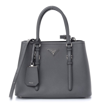 Prada Saffiano Cuir Small Double Handle Tote Marmo 1 of 8