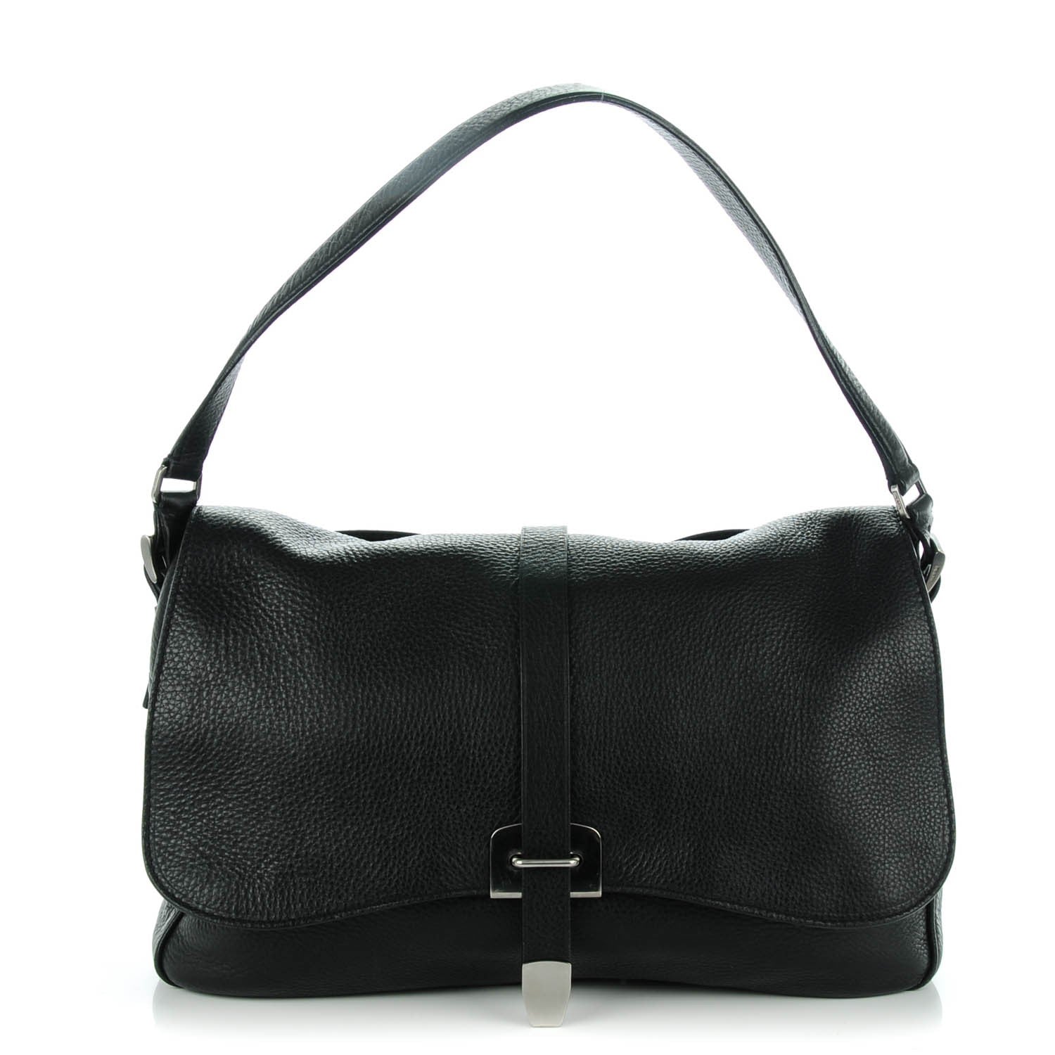 Prada Vitello Daino Shoulder Flap Bag Nero Black 1 of 7