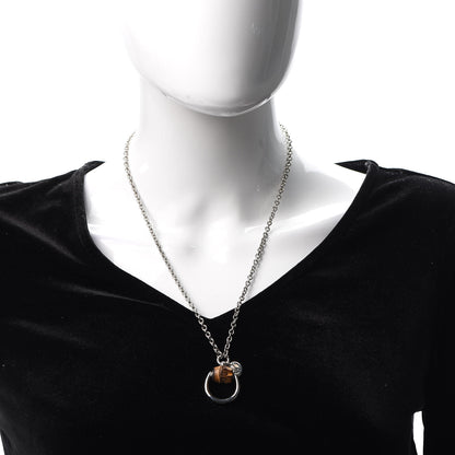 Gucci Sterling Silver Bamboo Horsebit Pendant Necklace 2 of 5