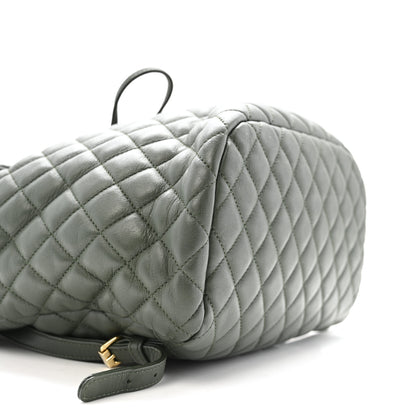 Chanel Lambskin Quilted Large Urban Spirit Backpack Dark Green 9 of 12