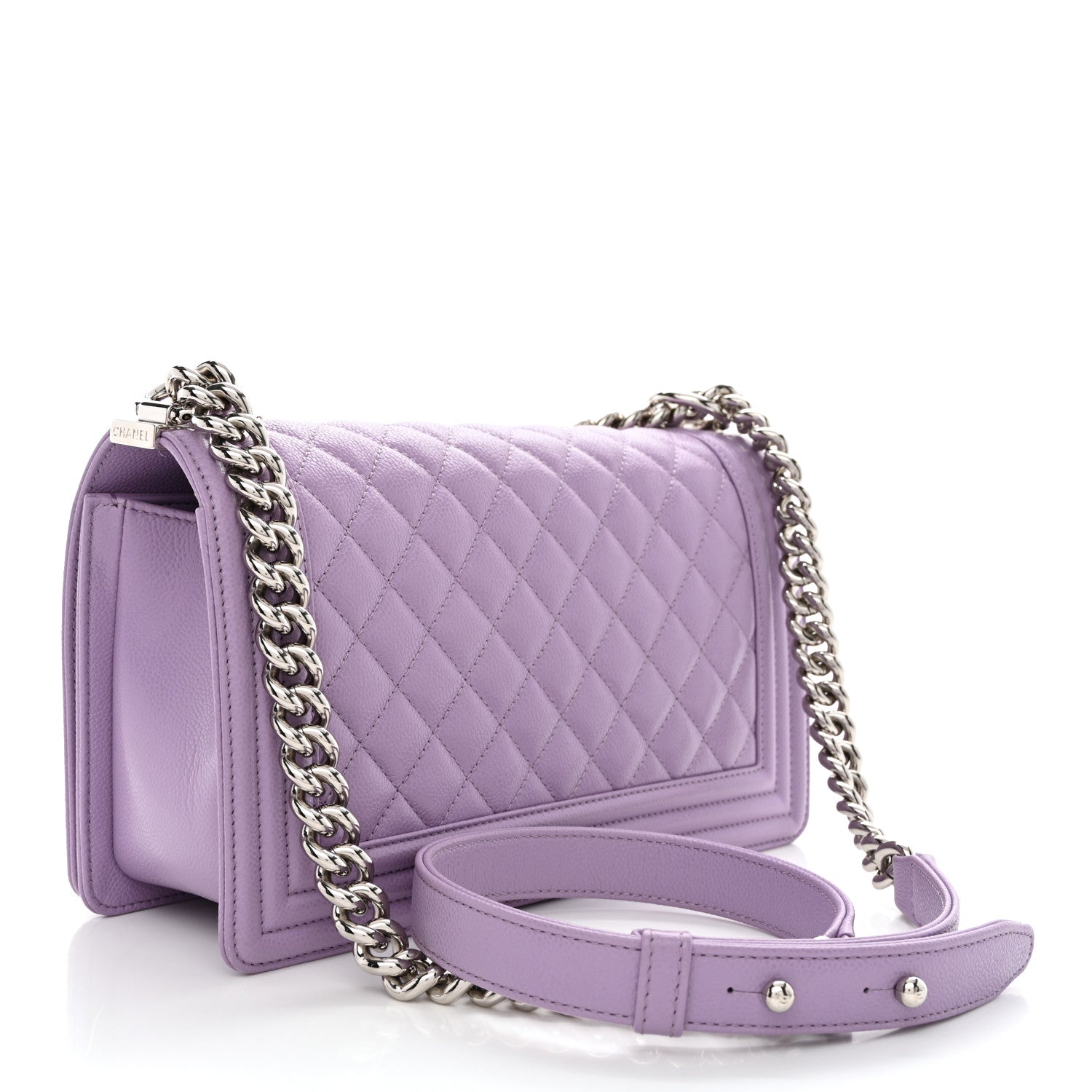 Chanel Caviar Quilted Medium Boy Flap Light Purple 3 of 11