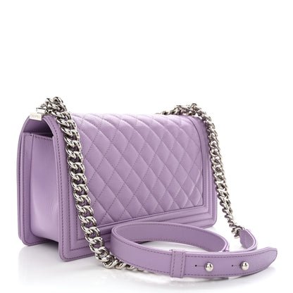 Chanel Caviar Quilted Medium Boy Flap Light Purple 3 of 11