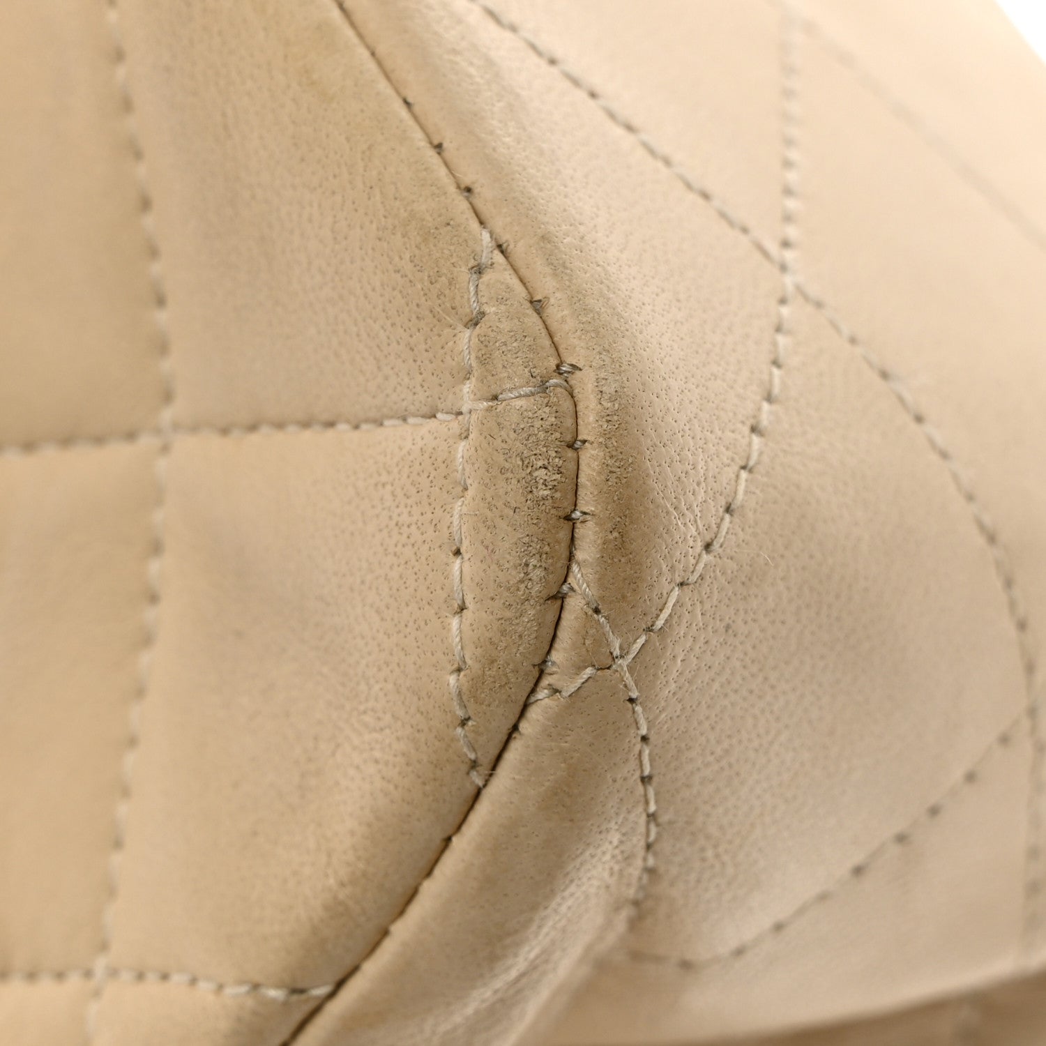 Chanel Lambskin Quilted Medium Double Flap Beige 12 of 14