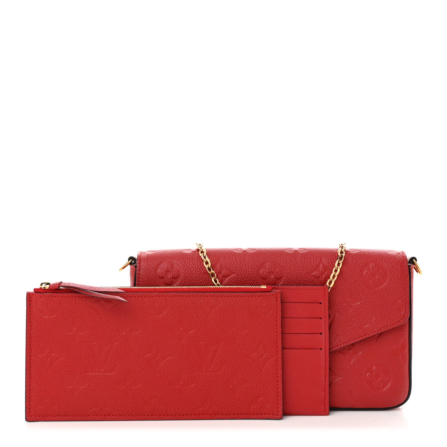 Empreinte Pochette Felicie Chain Wallet Scarlet