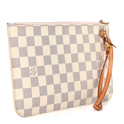 Louis Vuitton Damier Azur Neverfull MM GM Pochette Rose Ballerine 3 of 9