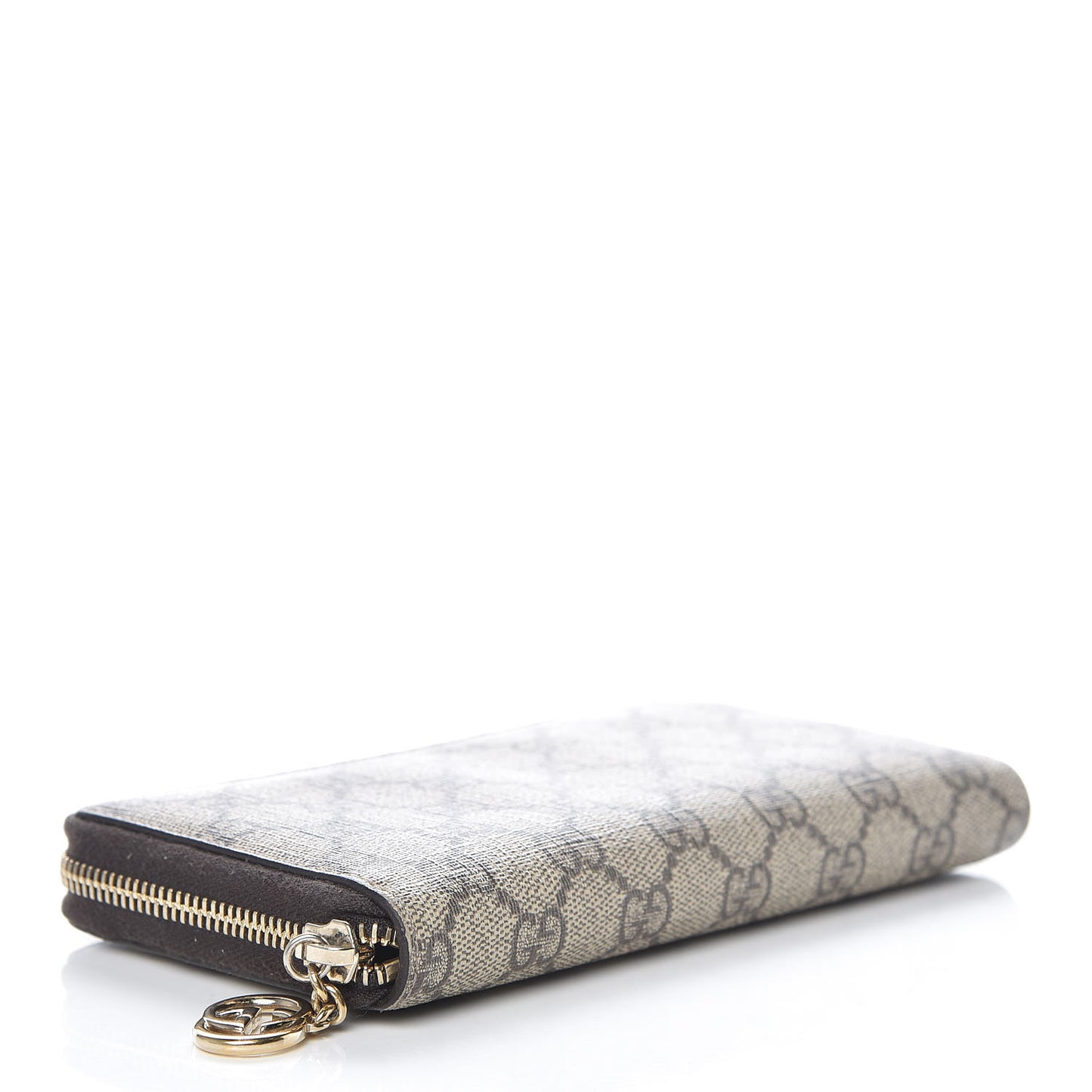 GG Supreme Monogram GG Pierce Zip Around Wallet Brown