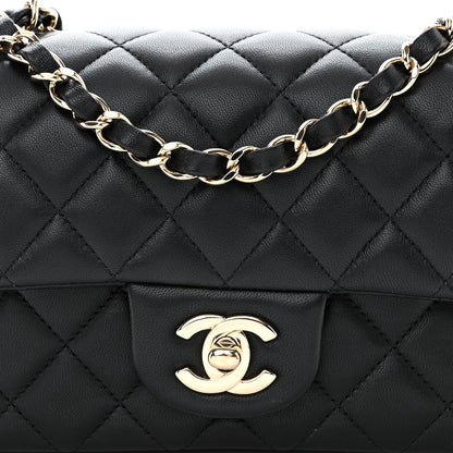 Chanel Lambskin Quilted Mini Rectangular Flap Black 8 of 13