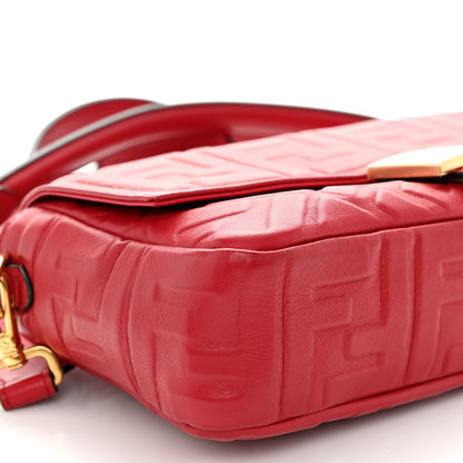 Fendi Nappa FF 1974 Embossed Baguette Fragola 8 of 9