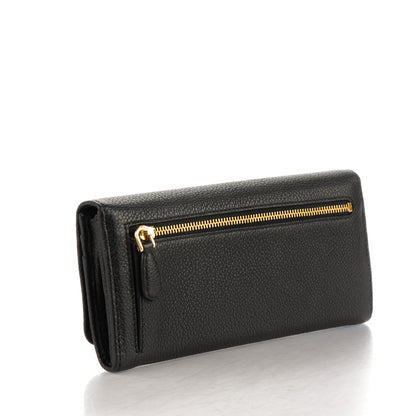 Prada Vitello Phenix Continental Flap Wallet Nero Black 3 of 9