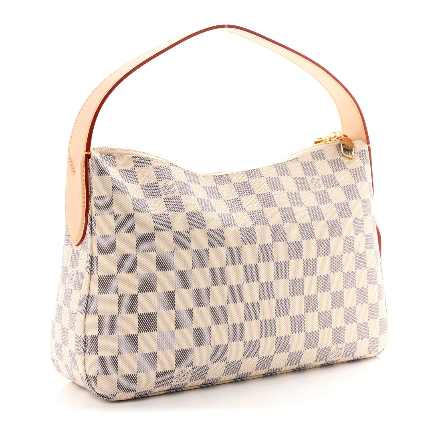 Louis Vuitton Damier Azur Slouchy PM Rose Ballerine 3 of 9