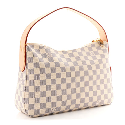 Louis Vuitton Damier Azur Slouchy PM Rose Ballerine 3 of 9