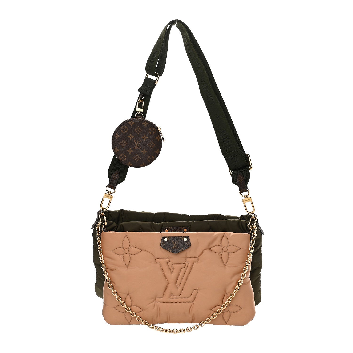 Louis Vuitton Econyl Monogram Pillow Maxi Multi Pochette Accessories Kaki Beige 1 of 9