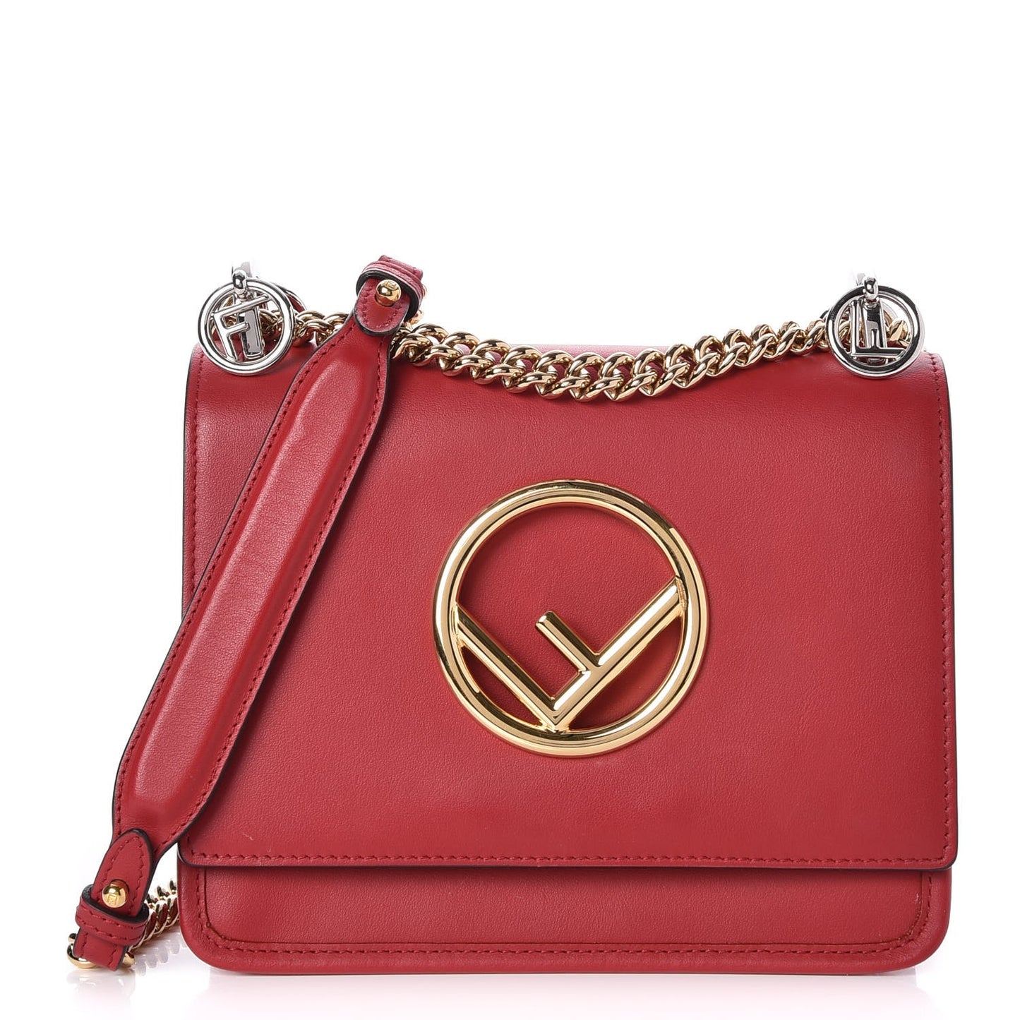 Vitello Century Opaco F is Fendi Small Kan I Shoulder Bag Fragola
