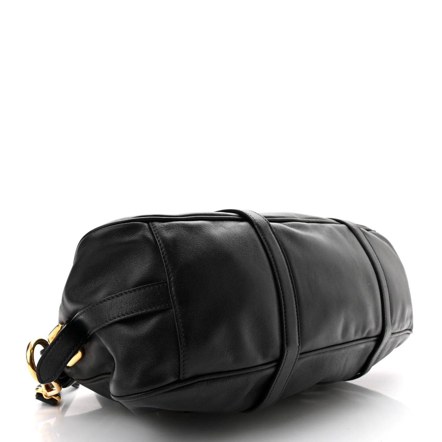 Soft Calf Shopping Satchel Black