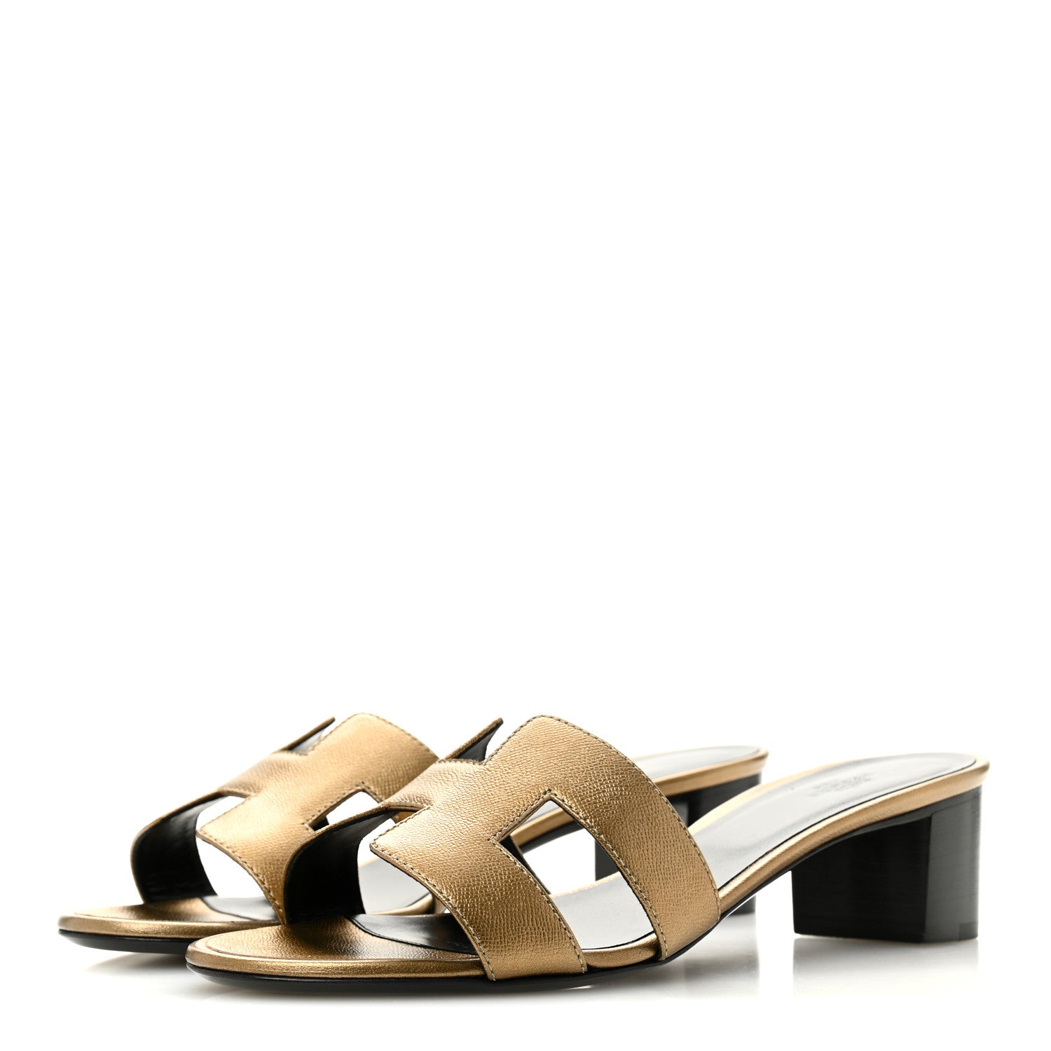 Hermes Metallic Goatskin Oasis Sandals 40 Dore 4 of 10