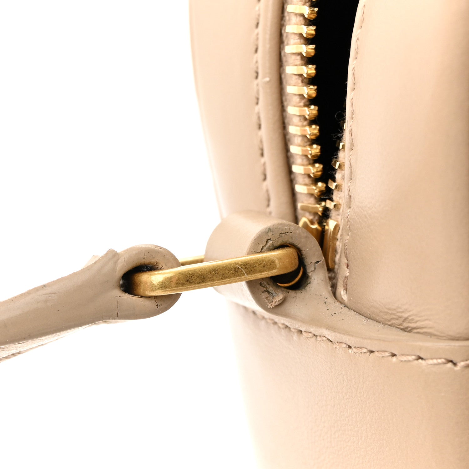 Saint Laurent Calfskin Matelasse Monogram Lou Camera Bag Dark Beige 11 of 12