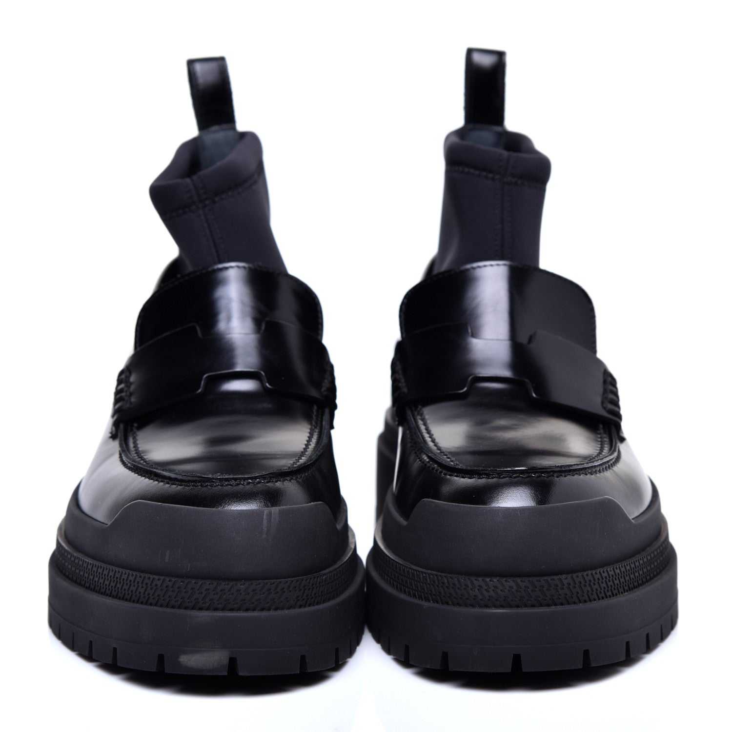 Hermes Toscan Calfskin Neoprene Bill Loafer 37 Black 2 of 8