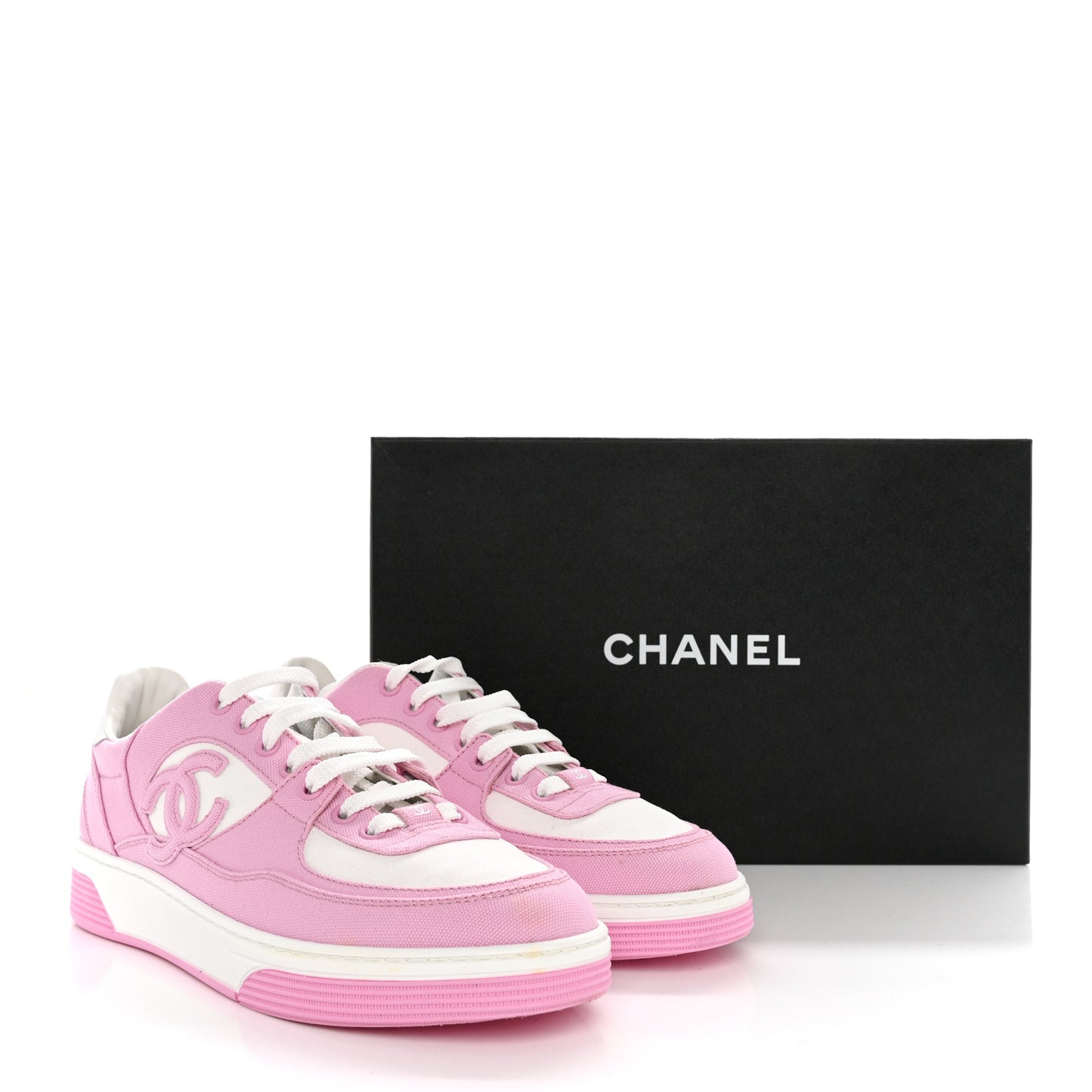Cotton Sneakers 39.5 Pink White