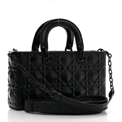 Christian Dior Calfskin Cannage Diamond Medium Lady D-Joy Black 3 of 10