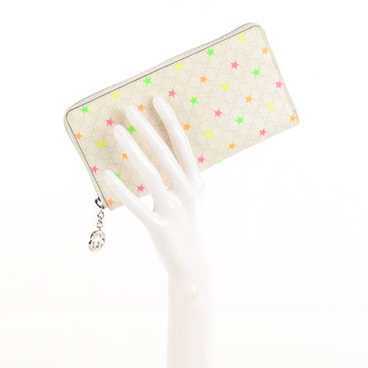 Gucci Micro GG Supreme Stars GG Pierce Zip Around Wallet White 2 of 7
