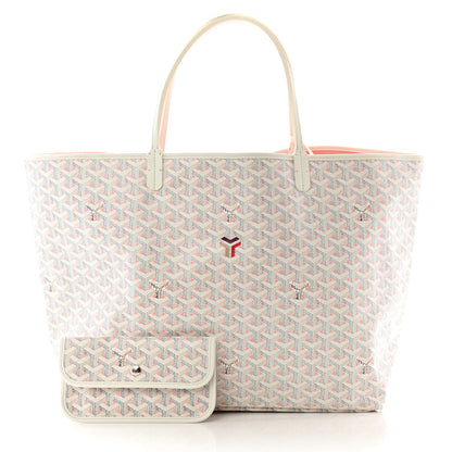 Goyard Goyardine Saint Louis Claire Voie GM White Pink 3 of 11