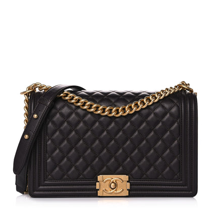 Chanel Calfskin Quilted New Medium Boy Flap Dark Brown 1 of 15