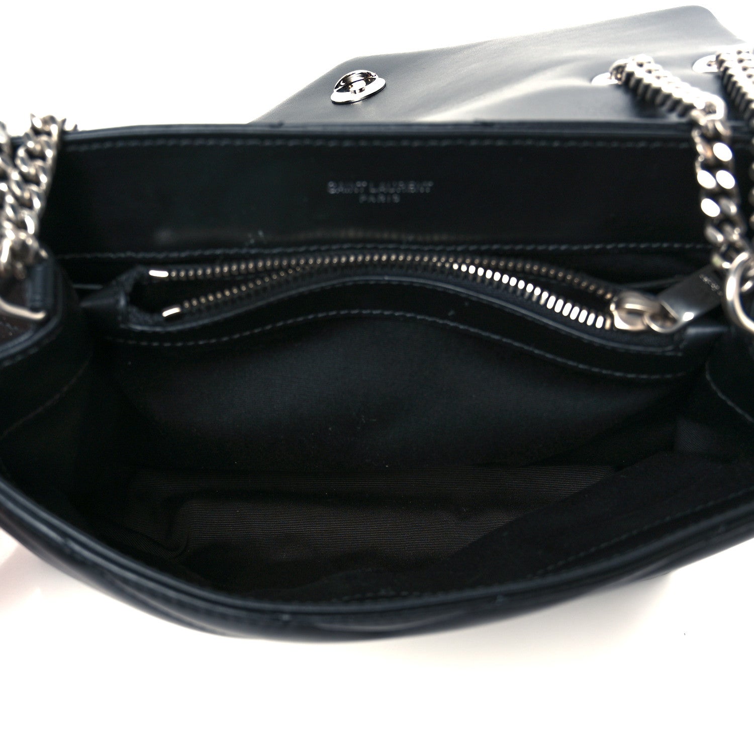 Saint Laurent Calfskin Y Quilted Monogram Small Loulou Chain Satchel Black 5 of 12
