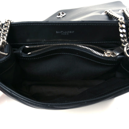 Saint Laurent Calfskin Y Quilted Monogram Small Loulou Chain Satchel Black 5 of 12