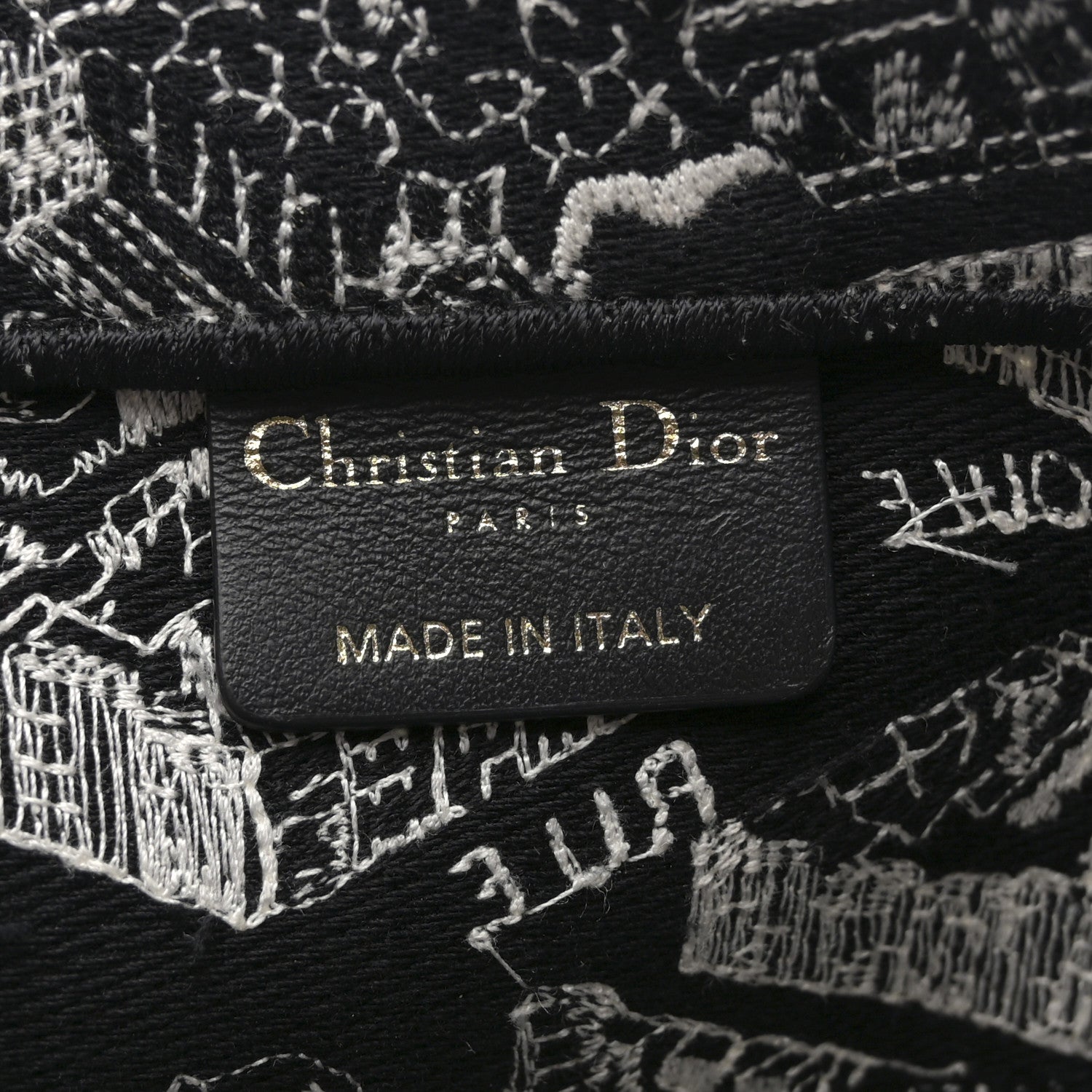 Christian Dior Canvas Embroidered Medium Plan De Paris Book Tote
