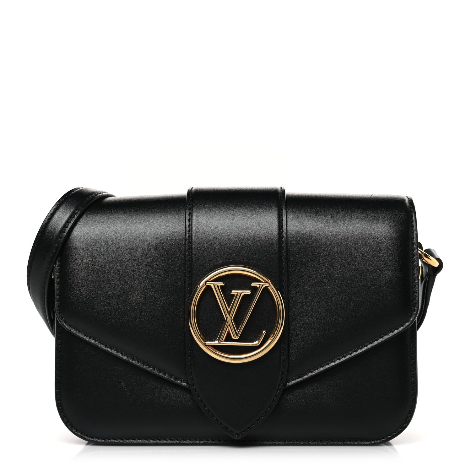 Louis Vuitton Smooth Calfskin LV Pont 9 Black 1 of 8