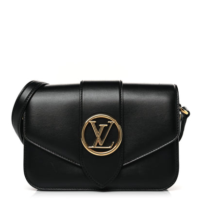 Louis Vuitton Smooth Calfskin LV Pont 9 Black 1 of 8