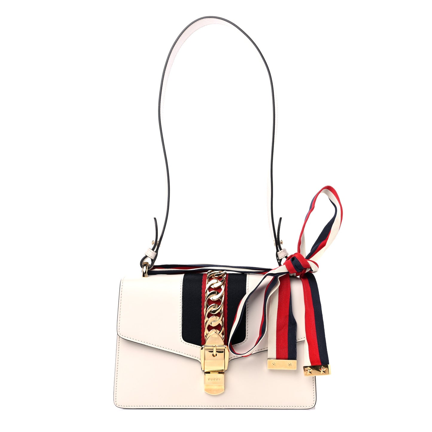Calfskin Small Sylvie Shoulder Bag Off White