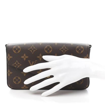 Louis Vuitton Monogram Pochette Felicie Chain Wallet Fuchsia 2 of 10
