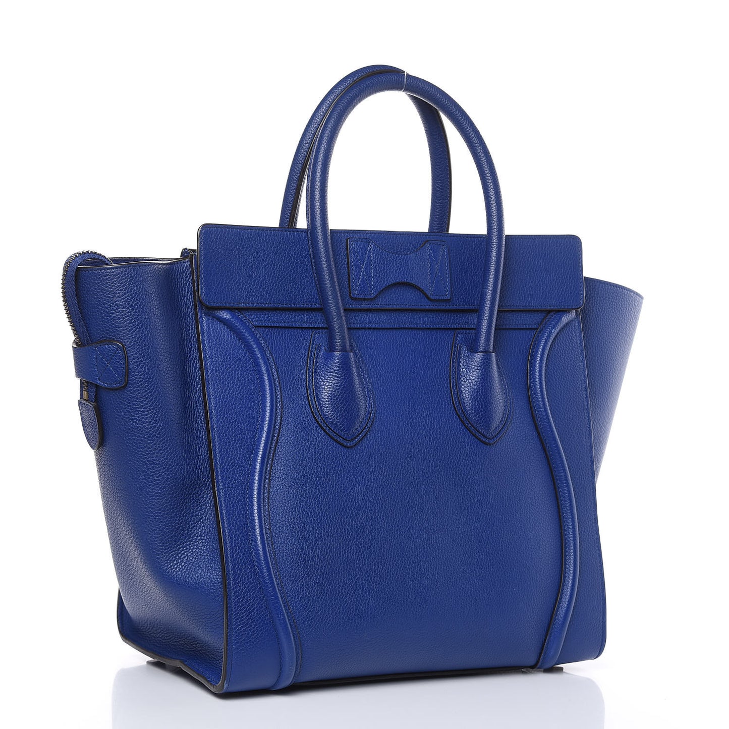 Drummed Calfskin Mini Luggage Indigo