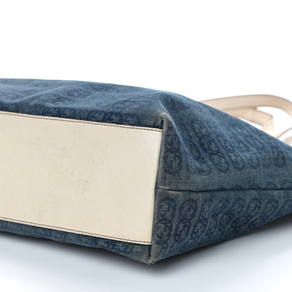 Gucci GG Monogram Denim Large Tote Blue 10 of 11