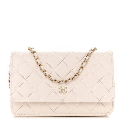 Chanel Caviar Quilted Wallet On Chain WOC White 1 of 13