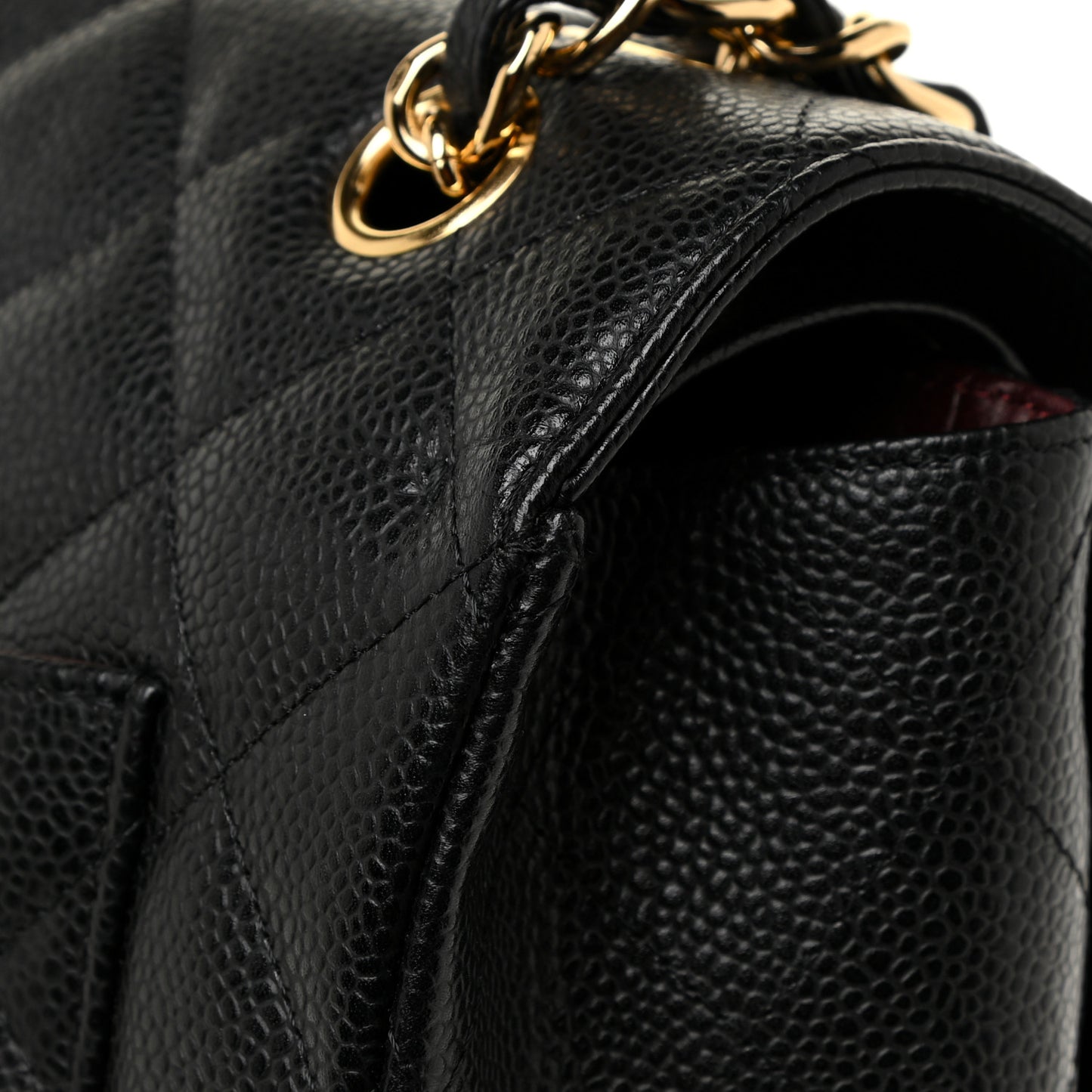Caviar Quilted Maxi Double Flap Black