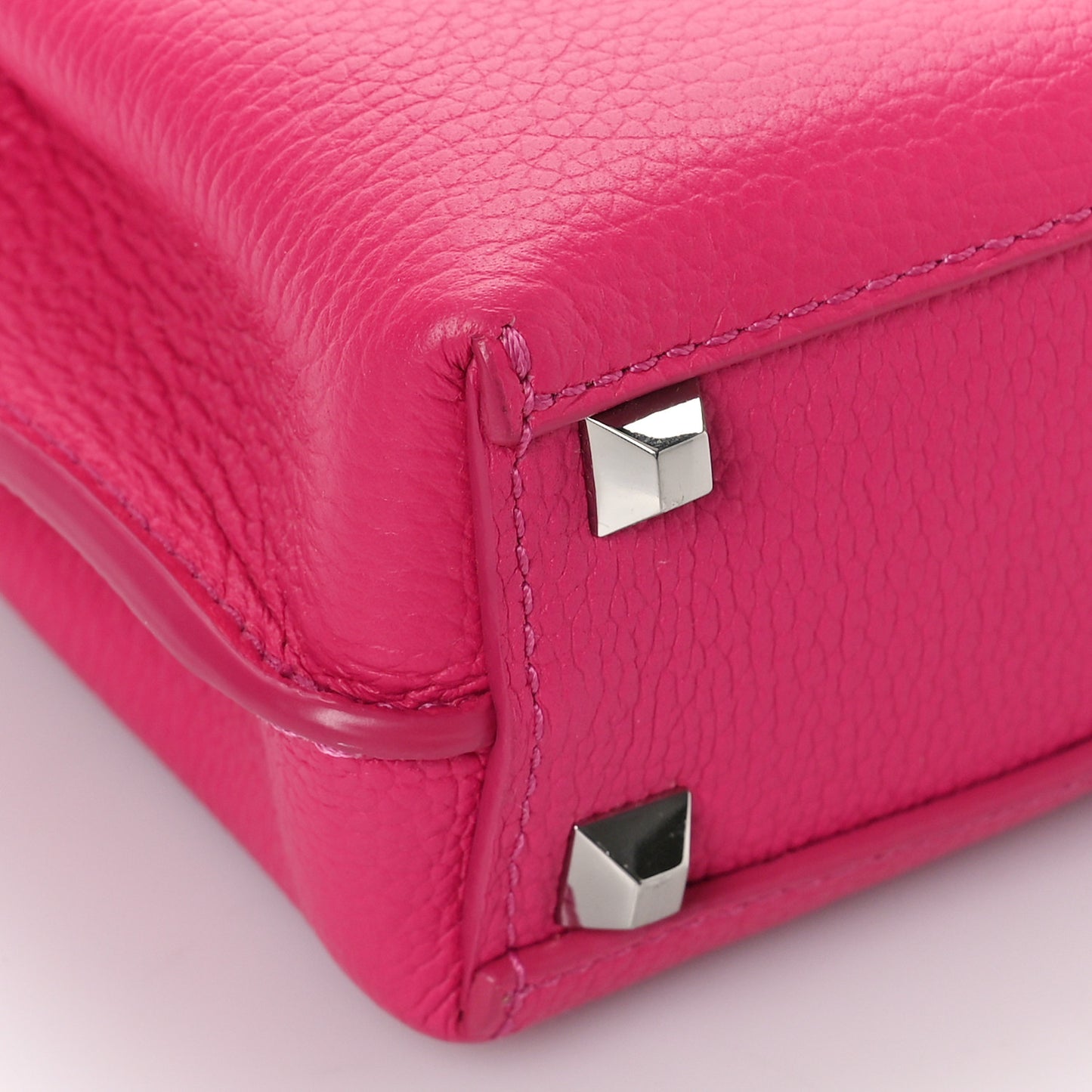 Grained Calfskin X-Mini Milla Tote Beetroot Pink