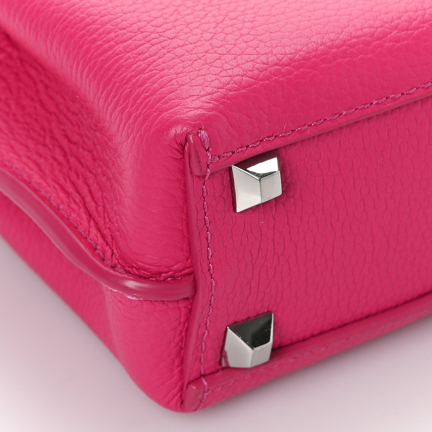 MCM Grained Calfskin X-Mini Milla Tote Beetroot Pink 7 of 8