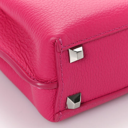 MCM Grained Calfskin X-Mini Milla Tote Beetroot Pink 7 of 8