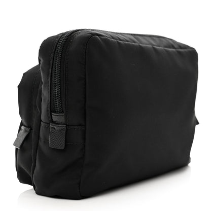 Prada Tessuto Nylon Saffiano Wristlet Pouch Black 3 of 6