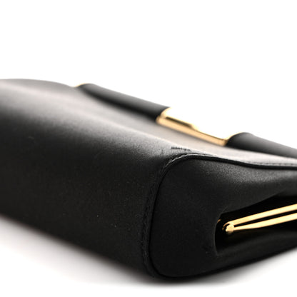 Dolce & Gabbana Satin Small Marlene Chain Clutch Black 9 of 11