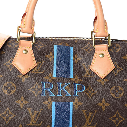 Louis Vuitton Monogram My LV Heritage Speedy Bandouliere 30 Marine Blue Clair 12 of 14