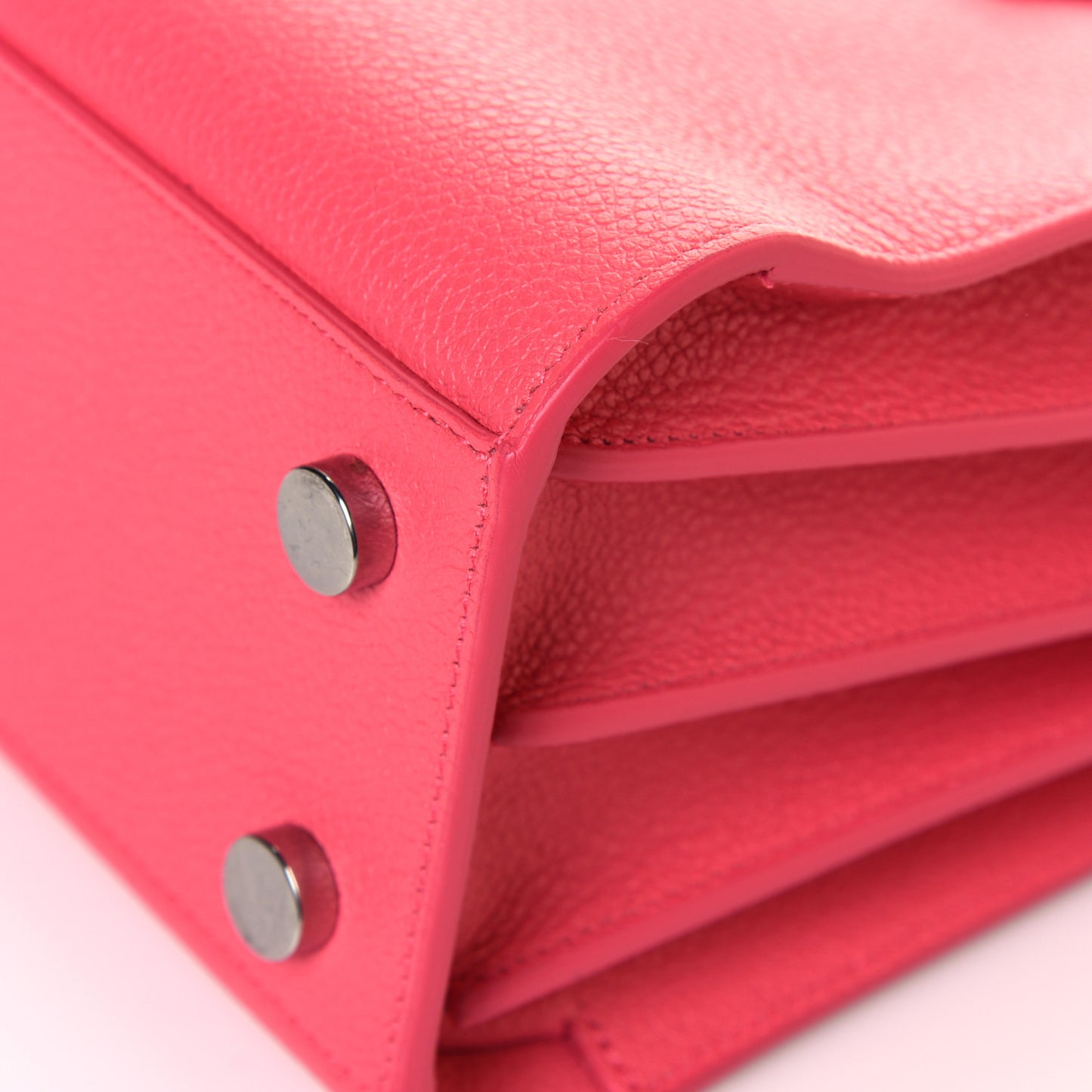 Grained Calfskin Nano Sac De Jour Coral