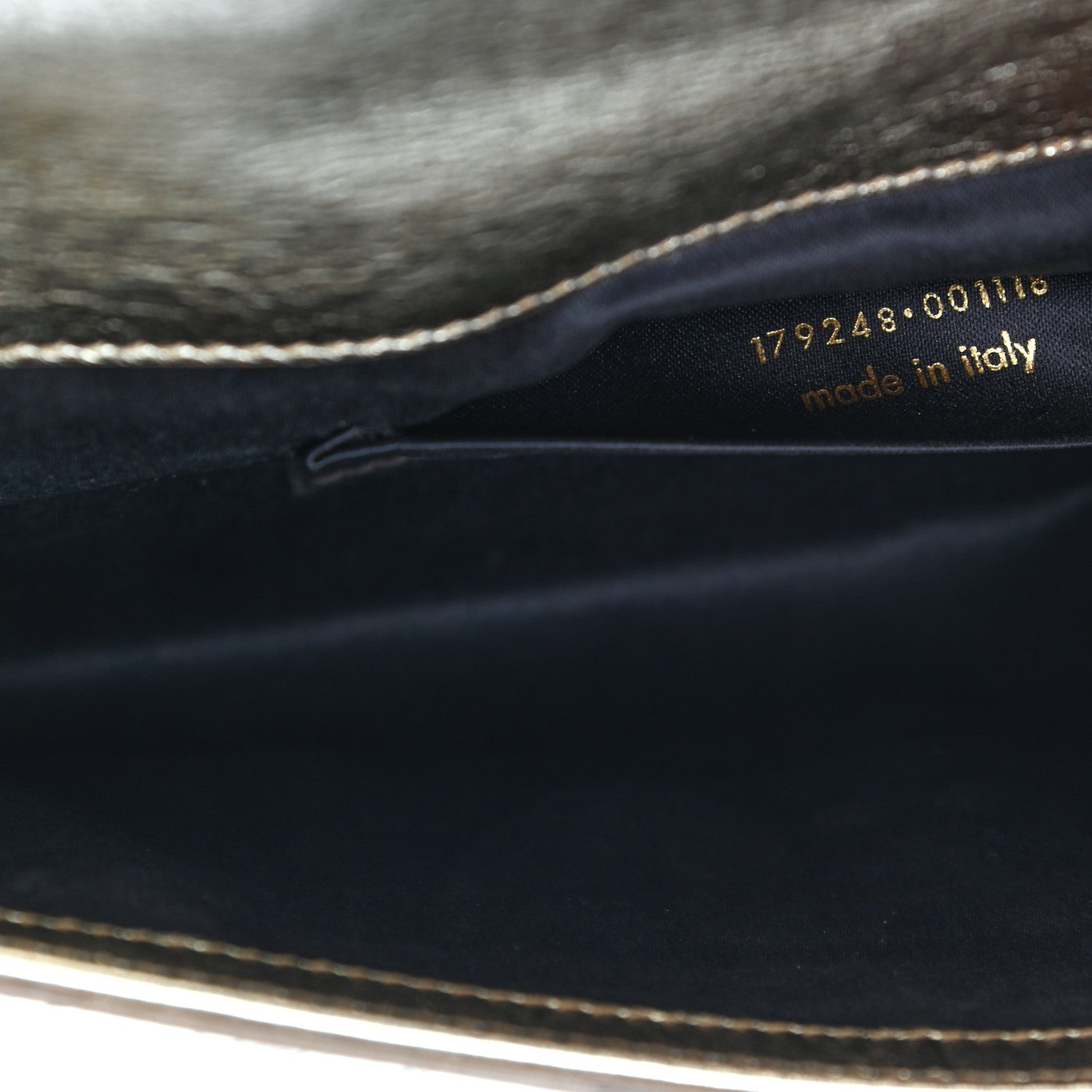 Saint Laurent Metallic Textured Calfskin Monogram Small Belle De Jour Clutch Gold 6 of 7